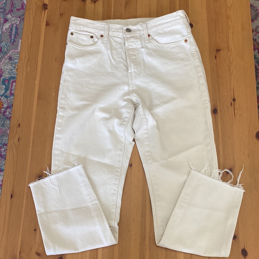 Levi’s Wedgie Icon Fit Jeans | High Waist | Straight Leg | White Cream | Size 28